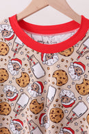 Santa milk biscuits bamboo mom pajamas set