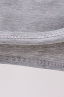 Gray farm applique top