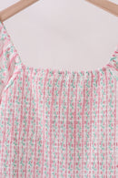 Floral tulip smocked mom dress