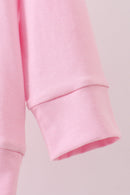 Pink puppy clover embroidery ruffle top
