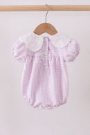 Purple Gingham Lace Bubble