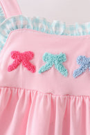 Pink Bow French Knot Bow Dress