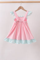 Pink Bow French Knot Bow Dress