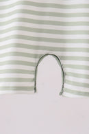 Green Duck Embroidered Stripe Romper