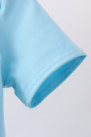 Blue animal embroidery top