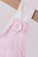 Pink bow smocked bloomer set