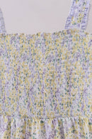 Golden meadow floral smocked tiered dress (length 41.33inch)