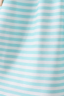 Mint marine creature smocked stripe ruffle dress