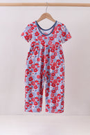 Blue Floral Bamboo Jumpsuit