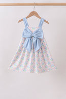 Blue Hydrangea Bow Dress