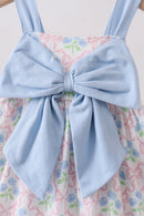 Blue Hydrangea Bow Dress