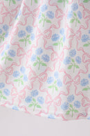 Blue Hydrangea Bow Dress