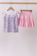 Floral Lace Skirt Set