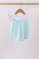 Blue Umbrella Smocked Bubble