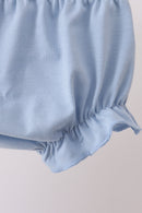 Blue Sailboat Smocked Bloomer Set