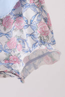 Blue Floral Bow Bubble