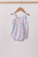 Blue Floral Bow Bubble