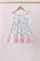 Pink Cowboy Ruffle Dress