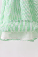 Blue Tractor Applique Seersucker Dress