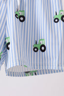 Blue Tractor Stripe UPF Swim Trunks