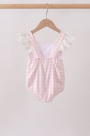 Pink Plaid Bow UPF Swim One-Piece