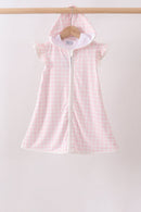 Pink Plaid UPF Swim Coverup
