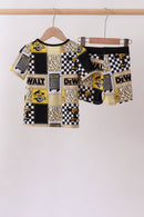 Black Yellow Tool Bamboo Pajama Set