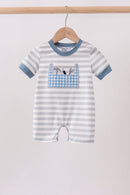 Blue Tool Applique Romper
