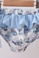 Blue Beach Smocked UPF Swim Set