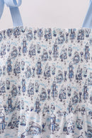 Blue Beach Smocked Women Dress