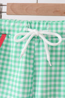 Red Watermelon Embroidered UPF Swim Trunks