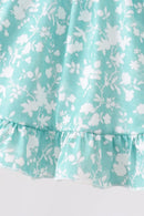 Sage Floral Smocked Bloomer Set