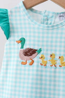 Green Mallard Embroidered Bloomer Set
