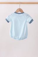 Blue Police Car Stripe Embroidered Bubble