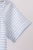 Blue Apple Bus Embroidered Top