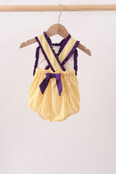 Purple LSU Tiger Applique Ruffle Bubble