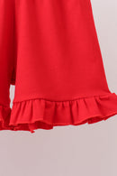 Red Georgia Bulldog Applique Ruffle Set