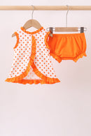 Orange Tennessee Dog Appliqué Bloomer Set
