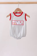 Red Toolbox Embroidery stripe bubble