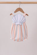 Seashell Stripe Appliqué Bubble