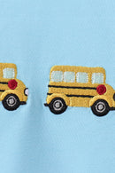 Blue Bus Embroidered Set