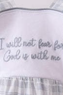 Blue Faith Quote Embroidered Bubble