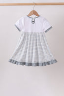 Blue Faith Quote Embroidered Dress