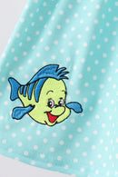 Blue under the sea Embroidered Bloomer Set