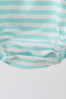 Blue stripe under the sea Embroidered Bubble