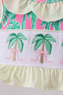 Palm Tree Smocked UPF Swim Set