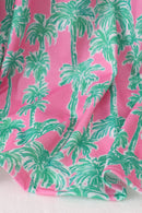 Palm Tree Smocked Women Dress