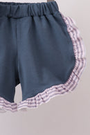 Purple Stripe Ruffle Set