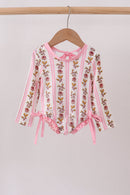 Pink Garden Ruffle Rashguard