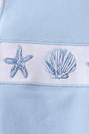 Blue Shells Embroidered Bubble